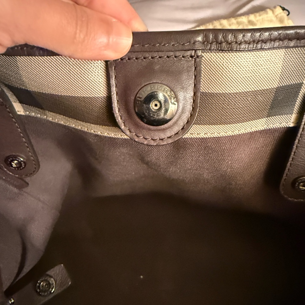AUTHENTIC: Burberry Nova Check Tote- Used Like New - Picture 7 of 13